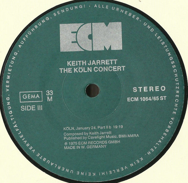 Keith Jarrett - The Köln Concert (2xVinyl, LP, Album, Misprint, Reissue) Near Mint (NM or M-) / Near Mint (NM or M-)