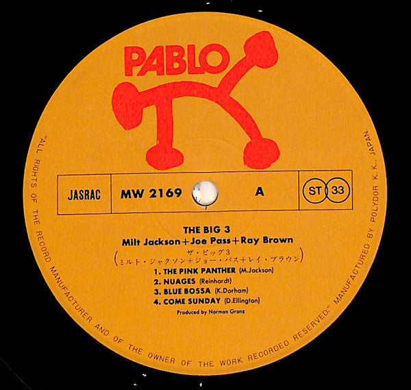 Milt Jackson - The Big 3 (Vinyl, LP, Album, Stereo)