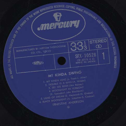 Ernestine Anderson - My Kinda Swing (Vinyl, LP, Album, Reissue, Stereo) Very Good Plus (VG+) / Very Good (VG)