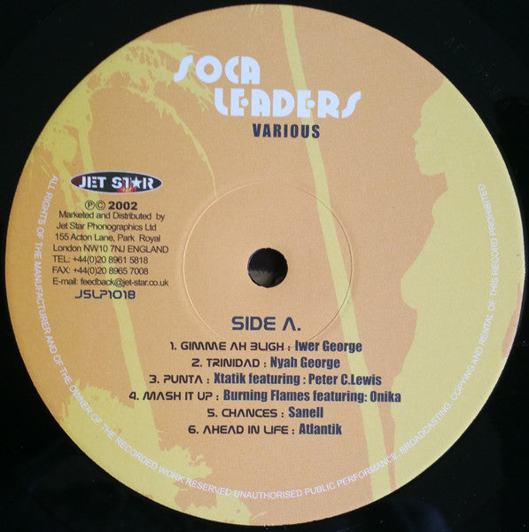 Various - Soca Leaders (Vinyl, LP, Compilation) Very Good Plus (VG+) / Very Good Plus (VG+)