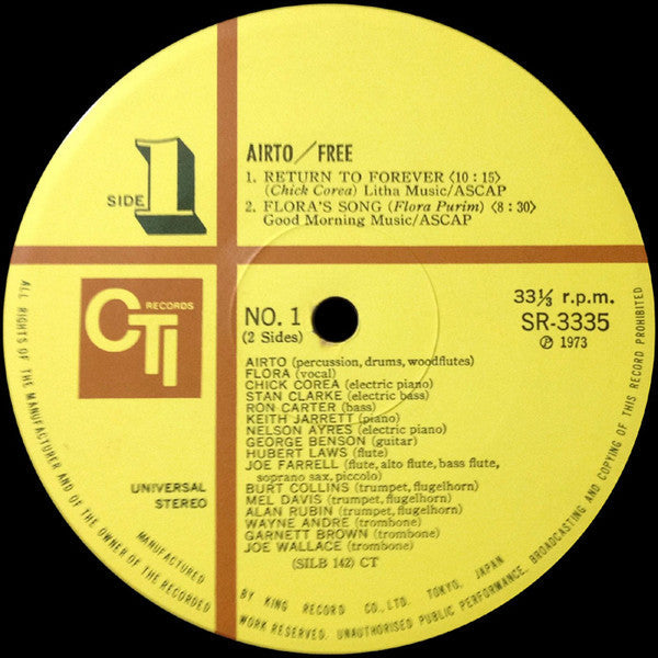 Airto Moreira - Free (Vinyl, LP, Album)