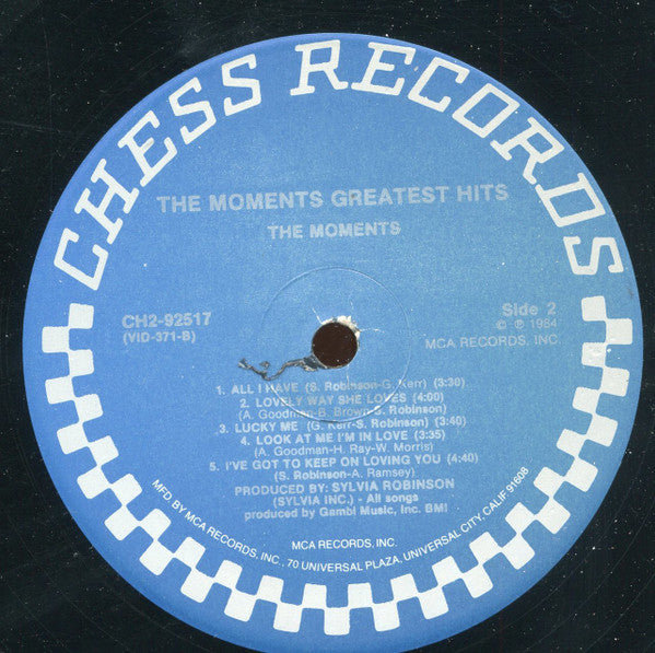 The Moments - The Moments Greatest Hits (2xVinyl, LP, Compilation, Reissue) Very Good Plus (VG+) / Very Good (VG)