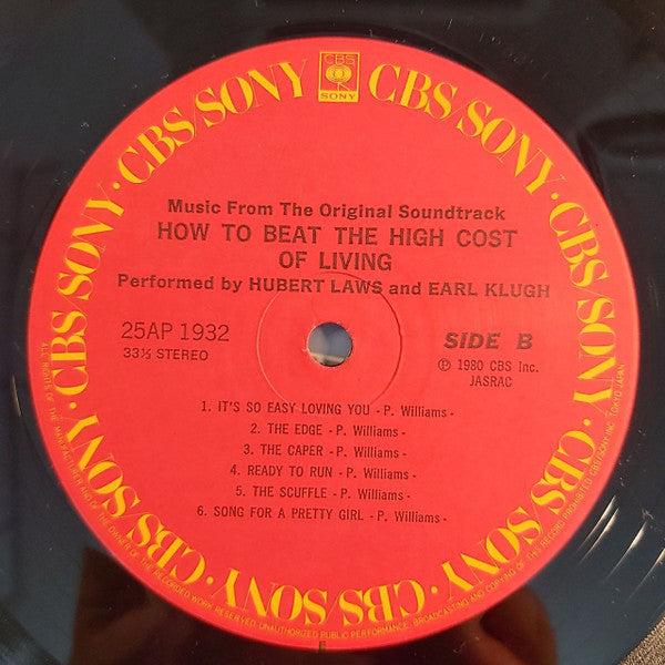 Hubert Laws - How To Beat The High Cost Of Living (Music From The Original Soundtrack) (Vinyl, LP, Album) Very Good Plus (VG+) / Very Good (VG)