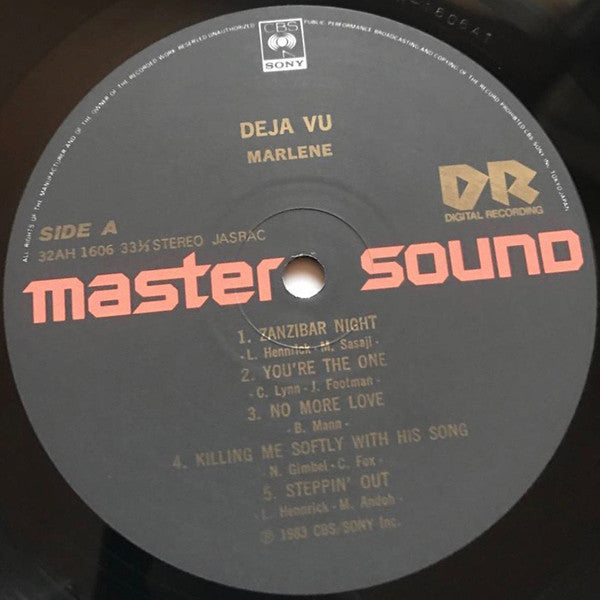 Marlene (16) - Déjà Vu = デジャ・ヴー (Vinyl, LP, Album, Stereo) Very Good Plus (VG+) / Very Good Plus (VG+)