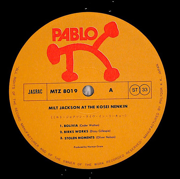 Milt Jackson - Milt Jackson At The Kosei Nenkin (Vinyl, LP, Album)