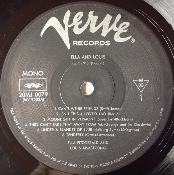 Ella Fitzgerald - Ella And Louis (Vinyl, LP, Album, Reissue, Mono) Very Good Plus (VG+) / Very Good Plus (VG+)