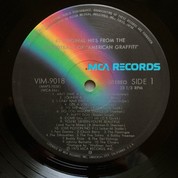 Various - 41 Original Hits From The Sound Track Of American Graffiti (2xVinyl, LP, Compilation, Reissue, Stereo) Very Good Plus (VG+) / Very Good (VG)