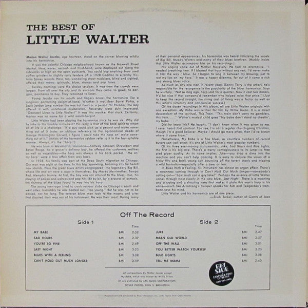 Little Walter - The Best Of Little Walter (Vinyl, LP, Mono, Compilation, Reissue) Very Good Plus (VG+) / Very Good Plus (VG+)