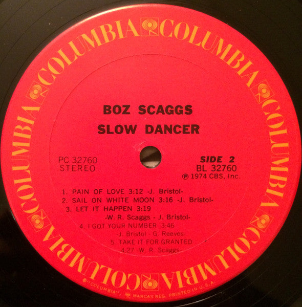 Boz Scaggs - Slow Dancer (Vinyl, LP, Album, Reissue) Very Good Plus (VG+) / Good (G)