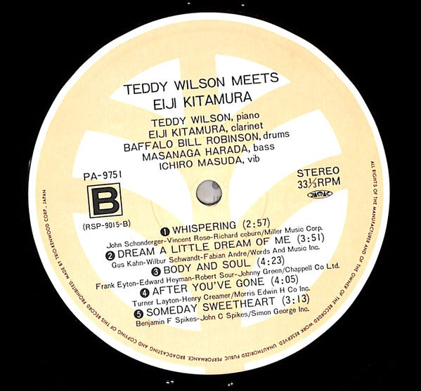 Teddy Wilson - Teddy Wilson Meets Eiji Kitamura (Vinyl, LP, Album, Reissue) Very Good Plus (VG+) / Very Good Plus (VG+)