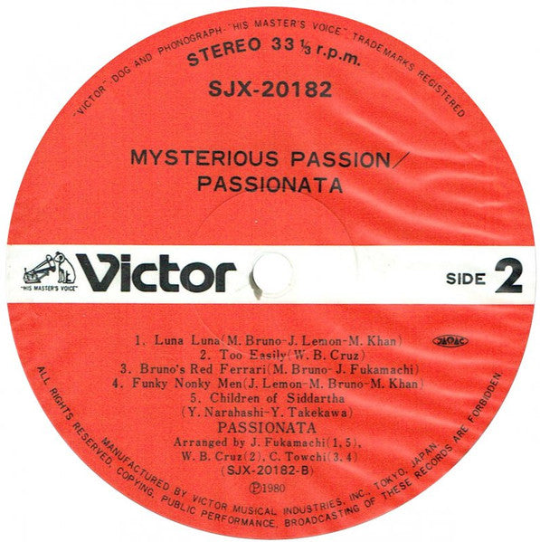 Passionata - Mysterious Passion (Vinyl, LP, Album, Stereo)
