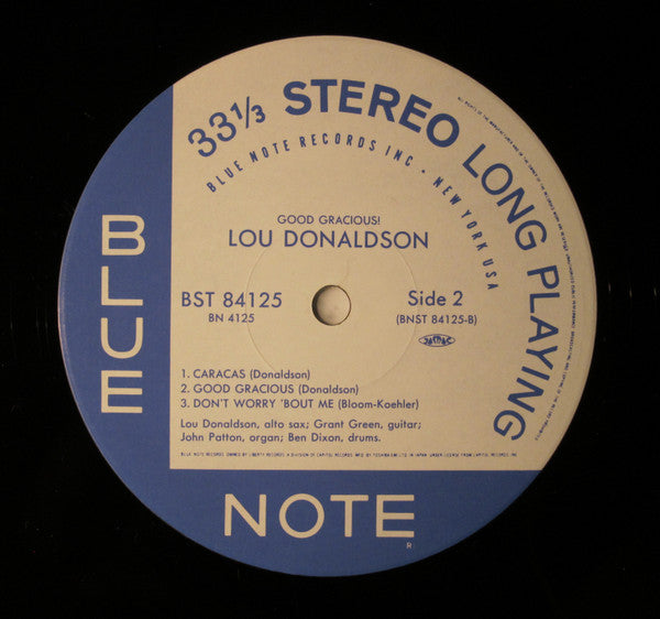 Lou Donaldson - Good Gracious! (Vinyl, LP, Album, Stereo, Reissue) Very Good Plus (VG+) / Very Good (VG)