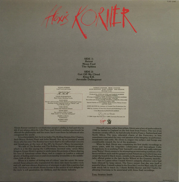 Alexis Korner - Juvenile Delinquent (Vinyl, LP, Album) Very Good (VG) / Good Plus (G+)