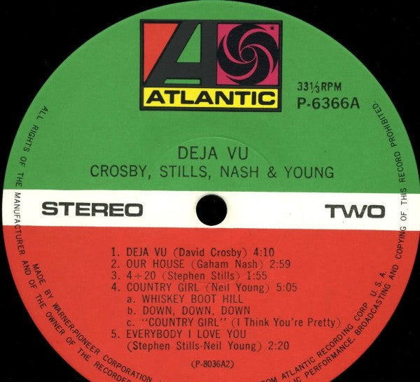 Crosby, Stills, Nash & Young - Déjà Vu = デジャ・ヴ (Vinyl, LP, Album, Reissue, Stereo) Very Good Plus (VG+) / Very Good Plus (VG+)