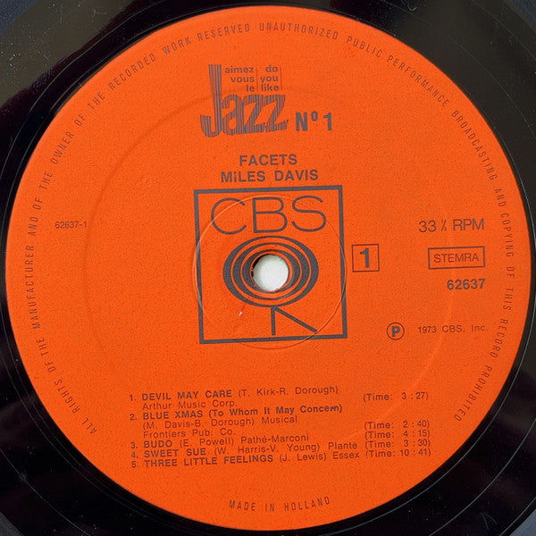 Miles Davis - Facets (Vinyl, LP, Compilation, Mono) Very Good Plus (VG+) / Very Good Plus (VG+)