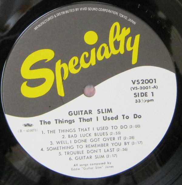 Eddie "Guitar Slim" Jones - The Things That I Used To Do (Vinyl, LP, Compilation) Very Good (VG) / Very Good (VG)