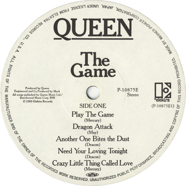 Queen - The Game (Vinyl, LP, Album, Stereo) Very Good Plus (VG+) / Very Good Plus (VG+)