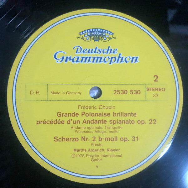 Frédéric Chopin - Sonate B-moll (In B Flat Minor) - Scherzo B-moll (In B Flat Minor) - Andante Spianato Et Grande Polonaise (Vinyl, LP, Album, Stereo) Very Good Plus (VG+) / Very Good Plus (VG+)