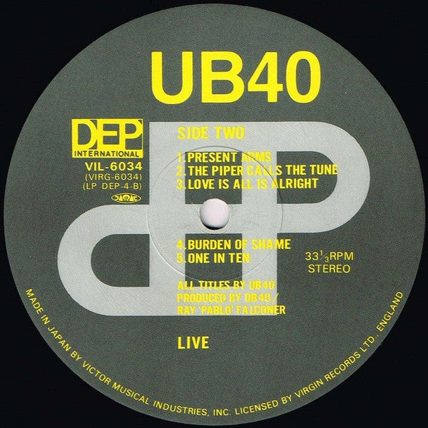 UB40 - Live (Vinyl, LP, Album)