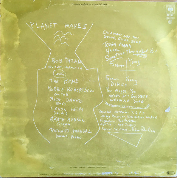 Bob Dylan - Planet Waves (Vinyl, LP, Album, Reissue, Repress, Stereo) Very Good Plus (VG+) / Very Good Plus (VG+)