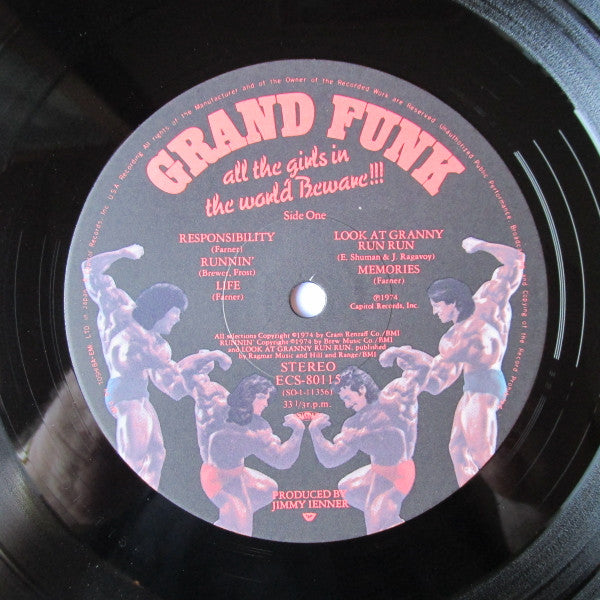 Grand Funk Railroad - All The Girls In The World Beware!!! (Vinyl, LP, Album) Very Good Plus (VG+) / Very Good Plus (VG+)