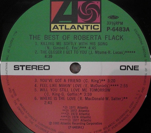 Roberta Flack - The Best Of Roberta Flack (Vinyl, LP, Compilation)