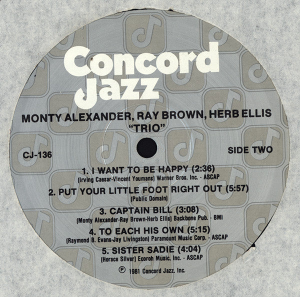 Monty Alexander - Trio (Vinyl, LP, Album) Very Good (VG) / Very Good (VG)