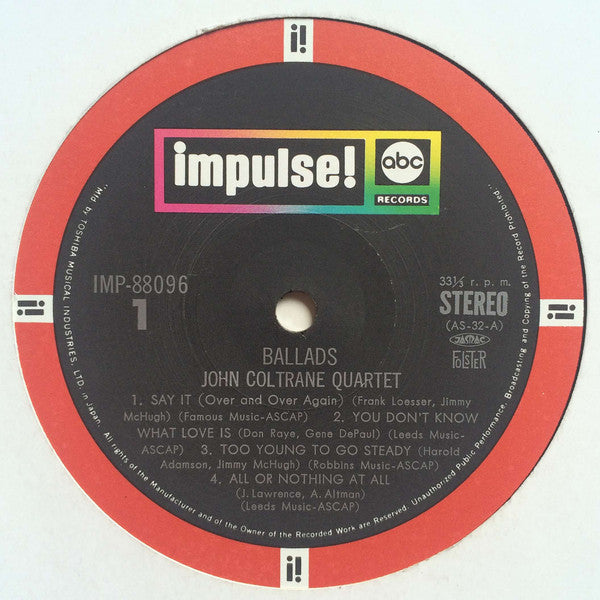 The John Coltrane Quartet - Ballads (Vinyl, LP, Album, Reissue, Ste...
