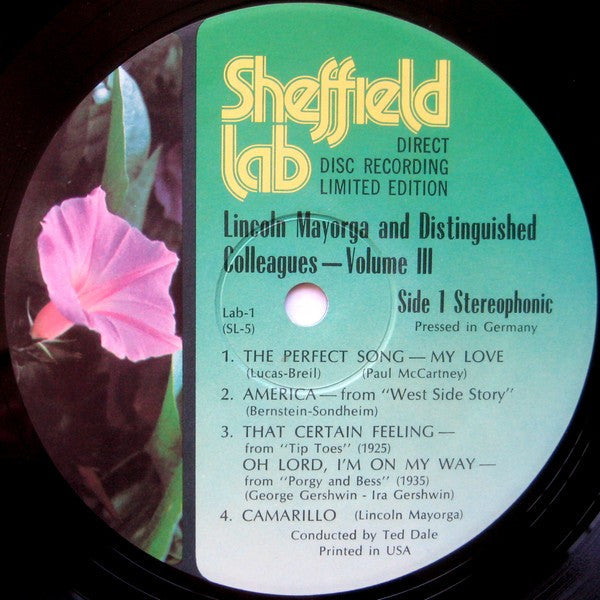 Lincoln Mayorga - Lincoln Mayorga & Distinguished Colleagues - Volume III (Vinyl, LP, Album, Limited Edition, Stereo) Very Good (VG) / Very Good (VG)