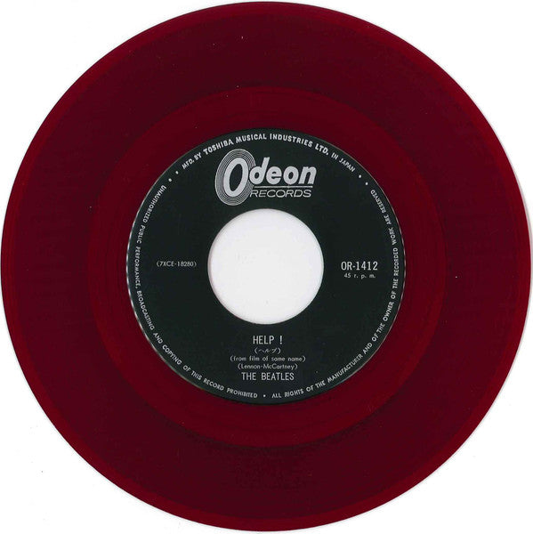 The Beatles - Help!  /  I'm Down =  ヘルプ / アイム・ダウン (Vinyl, 7", 45 RPM, Single, Mono) Good Plus (G+) / Very Good (VG)