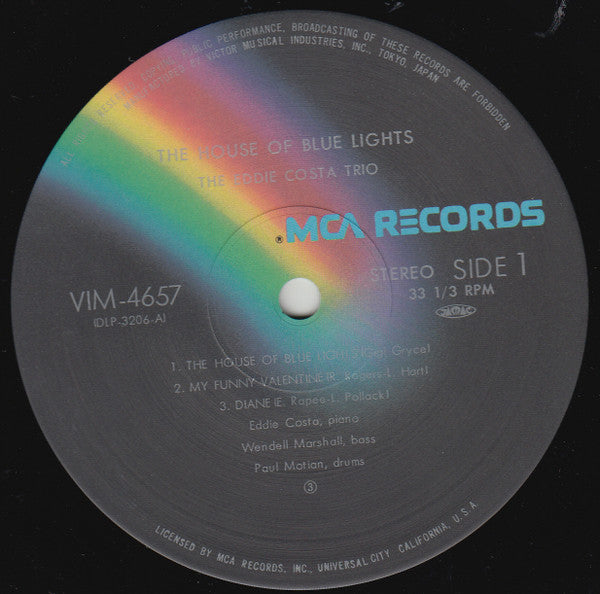 Eddie Costa - The House Of Blue Lights (Vinyl, LP, Reissue, Stereo) Very Good Plus (VG+) / Very Good Plus (VG+)