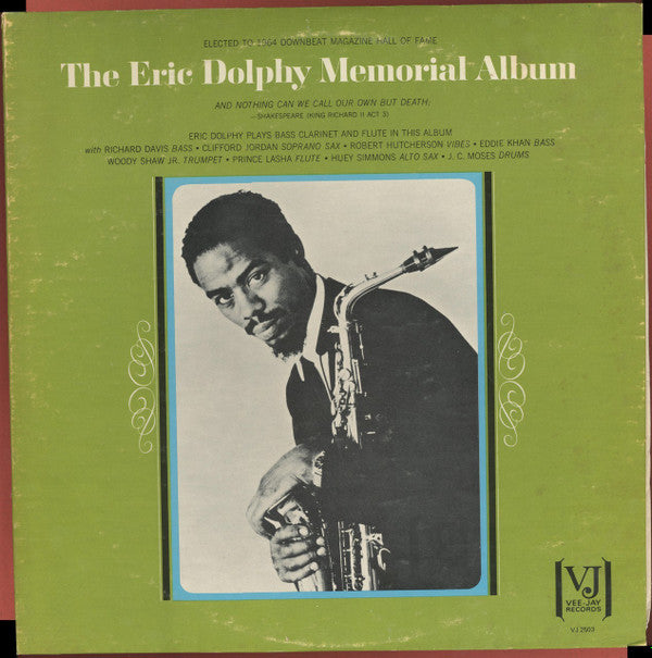 Eric Dolphy - The Eric Dolphy Memorial Album (Vinyl, LP, Album, Reissue, Mono) Very Good Plus (VG+) / Very Good (VG)
