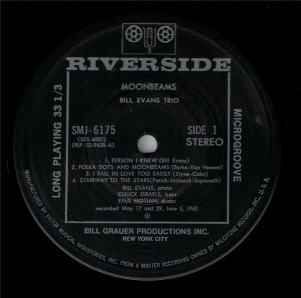 The Bill Evans Trio - Moon Beams (Vinyl, LP, Album, Reissue)