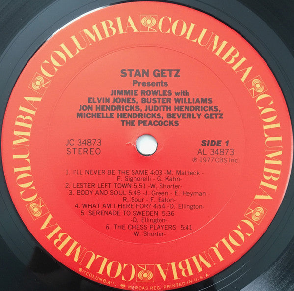 Stan Getz - The Peacocks (Vinyl, LP, Album) Good Plus (G+) / Very Good (VG)