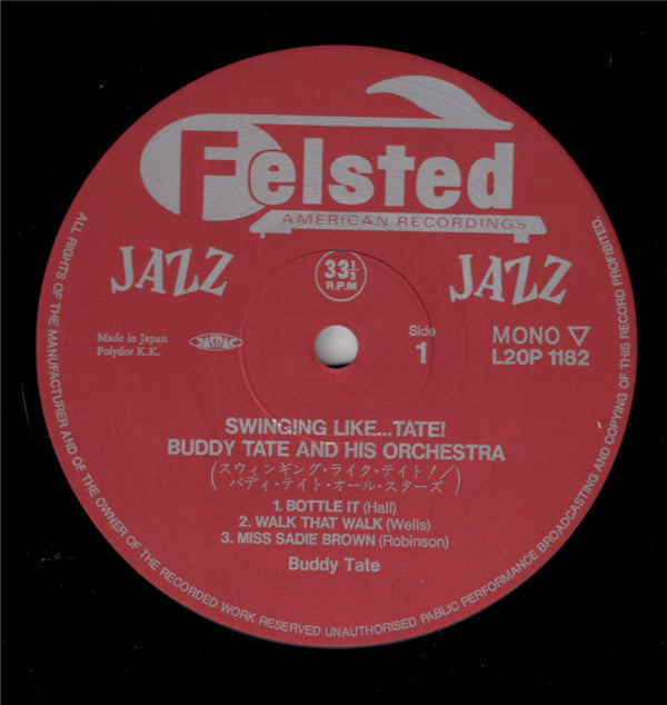 Buddy Tate - Swinging Like Tate (Vinyl, LP, Album, Reissue, Mono) Very Good Plus (VG+) / Very Good Plus (VG+)