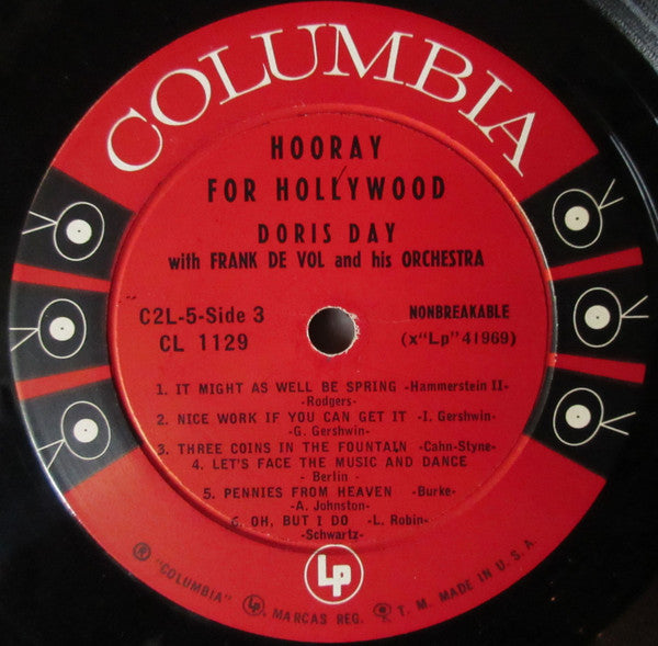 Doris Day - Hooray For Hollywood (2xVinyl, LP, Album) Good Plus (G+) / Good Plus (G+)