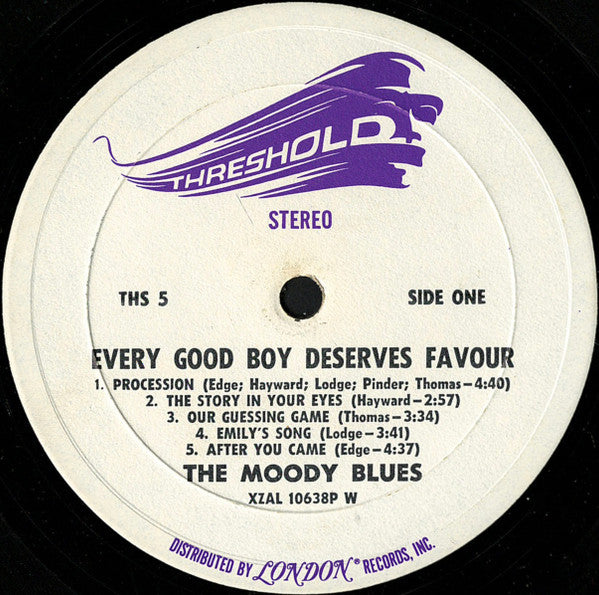 The Moody Blues - Every Good Boy Deserves Favour (Vinyl, LP, Album, Stereo) Very Good (VG) / Good (G)