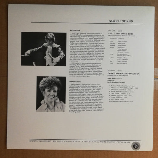 Aaron Copland - Appalachian Spring Suite / Eight Poems Of Emily Dickinson (Vinyl, LP) Very Good Plus (VG+) / Very Good Plus (VG+)