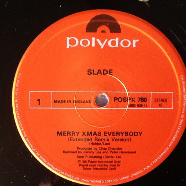 Slade - Merry Xmas Everybody (Vinyl, 12", 45 RPM, Single, Reissue) Good Plus (G+) / Very Good Plus (VG+)