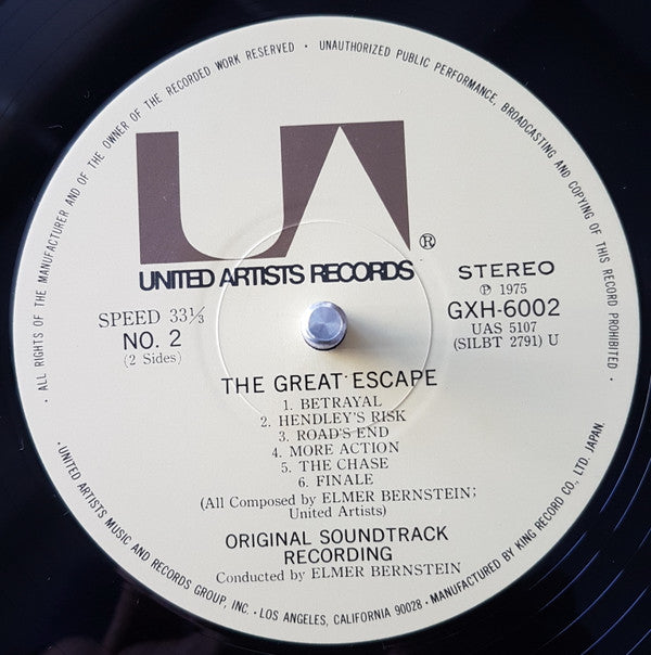 Elmer Bernstein - The Great Escape  (Original Motion Picture Soundtrack) (LP, Album, Reissue) - Near Mint (NM or M-) / Very Good Plus (VG+)