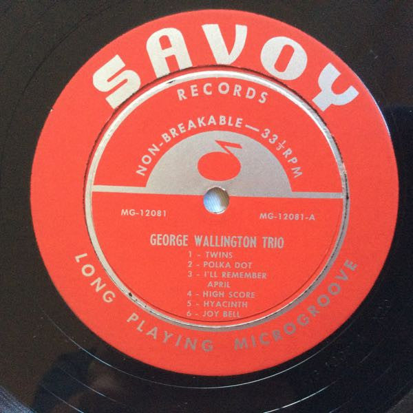 George Wallington Trio - The George Wallington Trio (Vinyl, LP, Album, Mono) Very Good (VG) / Very Good Plus (VG+)