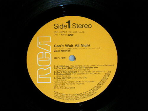 Juice Newton - Can't Wait All Night (Vinyl, LP, Album) Very Good (VG) / Very Good (VG)
