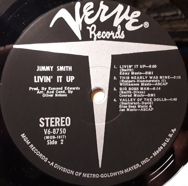 Jimmy Smith - Livin' It Up! (Vinyl, LP, Album, Stereo) Good Plus (G+) / Poor (P)