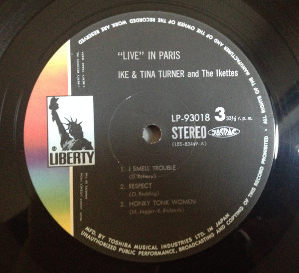 Ike & Tina Turner - Live In Paris (2xVinyl, LP, Album) Good Plus (G+) / Good Plus (G+)