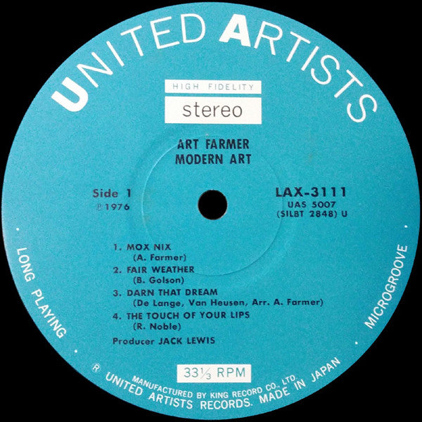 Art Farmer - Modern Art (Vinyl, LP, Album, Limited Edition, Reissue...