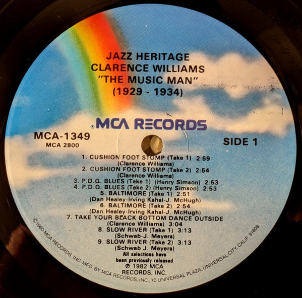 Clarence Williams - The Music Man - (1927 - 1934) (Vinyl, LP, Compilation) Good Plus (G+) / Very Good (VG)