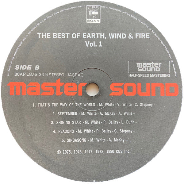 Earth, Wind & Fire - The Best Of Earth, Wind & Fire Vol. I (Vinyl, ...