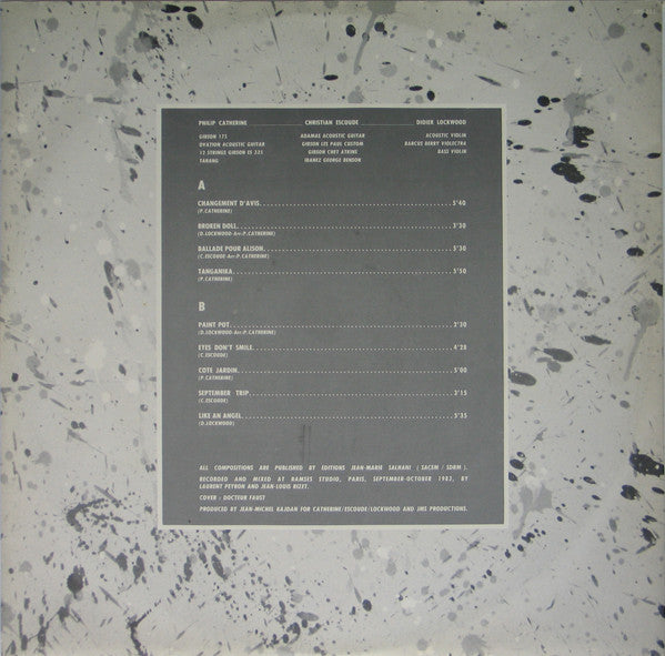 Philip Catherine - Trio (Vinyl, LP, Album, Stereo) Very Good Plus (VG+) / Very Good Plus (VG+)