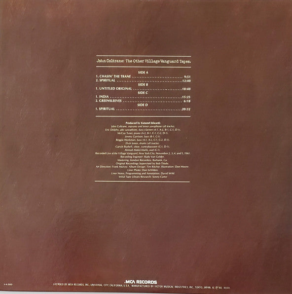 John Coltrane - The Other Village Vanguard Tapes (2xVinyl, LP, Album, Reissue) Very Good (VG) / Very Good (VG)
