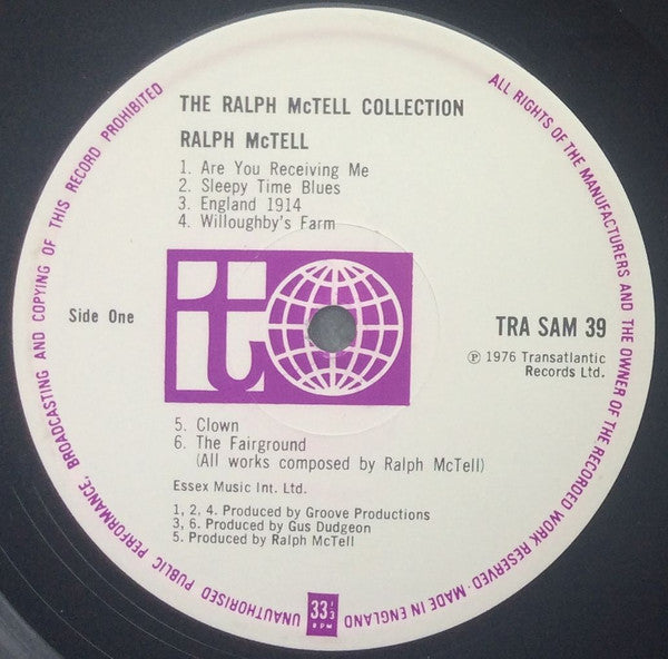 Ralph McTell - The Ralph McTell Collection - Volume Two (Vinyl, LP, Compilation, Stereo) Very Good Plus (VG+) / Very Good Plus (VG+)